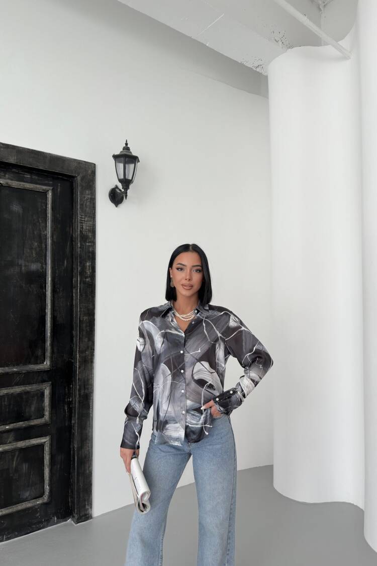 Ebru Pattern Shirt