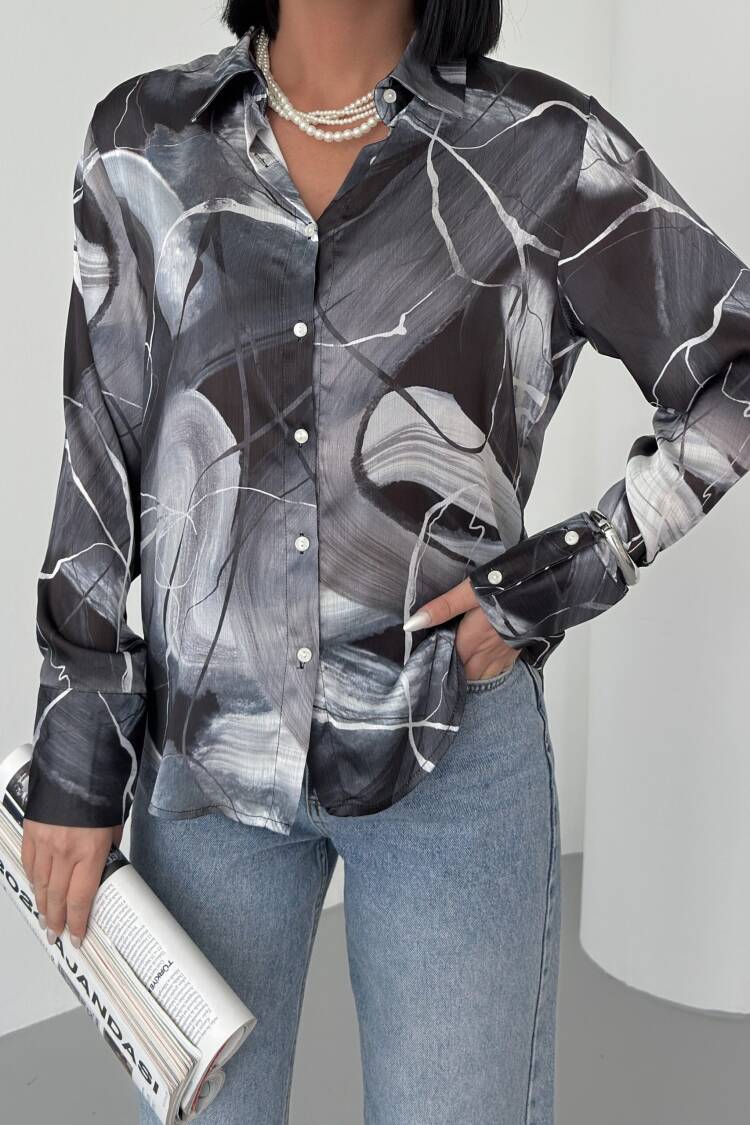 Ebru Pattern Shirt