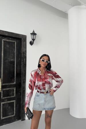 Ebru Pattern Shirt - My Fashion - Globality Store - Women Clothes Wholesale Turkey
