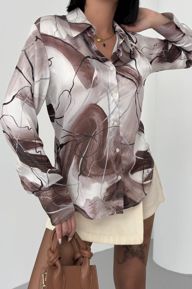 Ebru Pattern Shirt