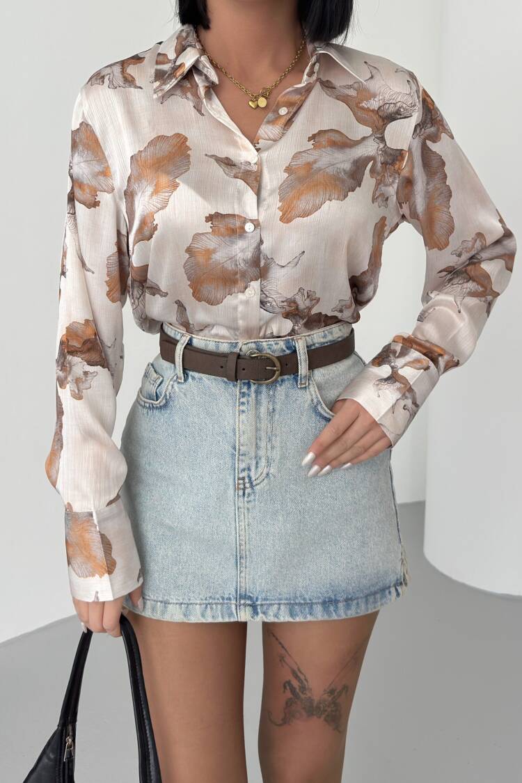 Leaf Pattern Yoryo Shirt