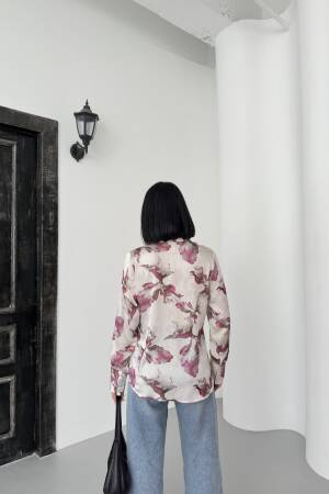 Leaf Pattern Yoryo Shirt - My Fashion - Globality Store - Women Clothes Wholesale Turkey