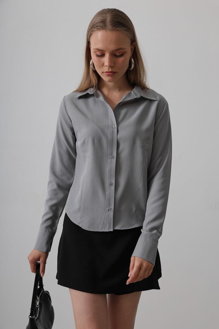 Basic Shirt - Reyon - Globality Store - Women Clothes Wholesale Turkey