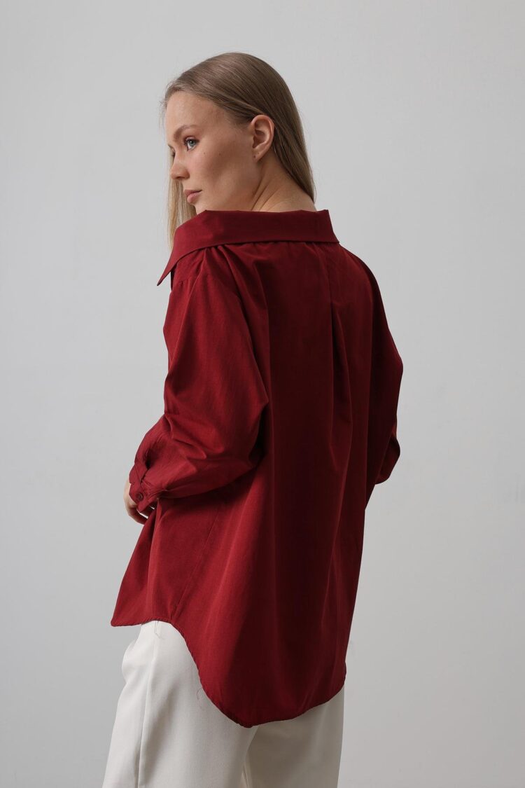 Tank Top Detailed Shirt - Burgundy