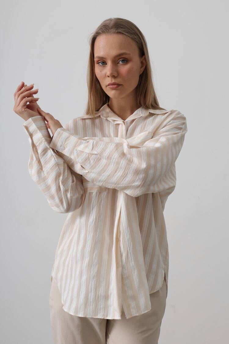 Pocket Detailed Oversize Shirt