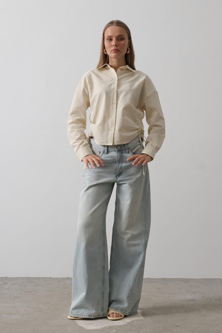 Basic Shirt With Side Tie