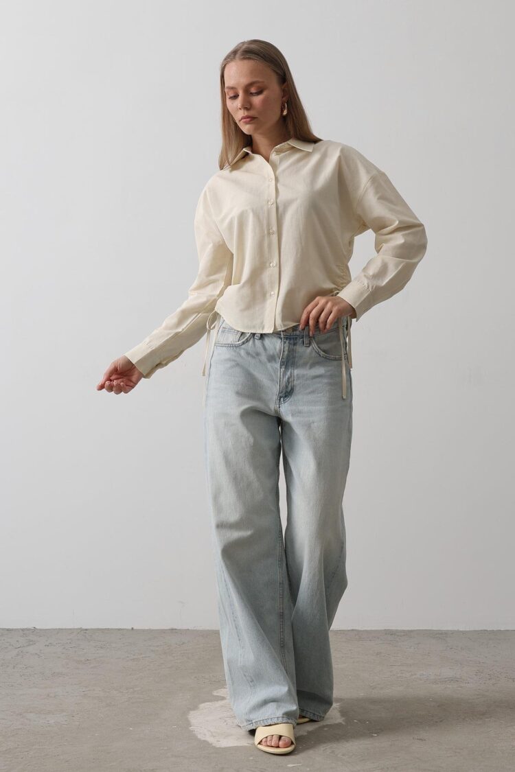 Basic Shirt With Side Tie