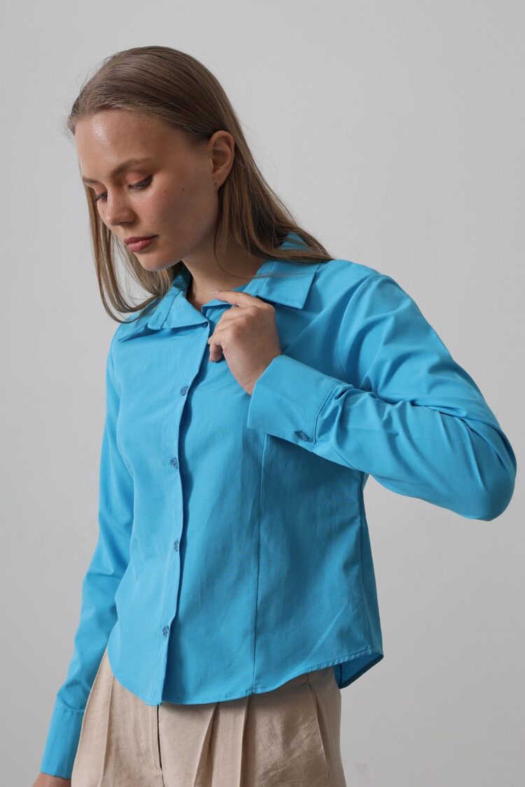 Basic Shirt - Reyon - Globality Store - Women Clothes Wholesale Turkey