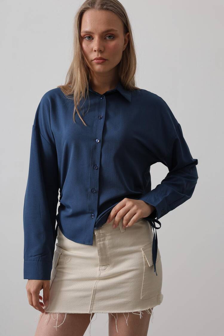 Basic Shirt With Side Tie