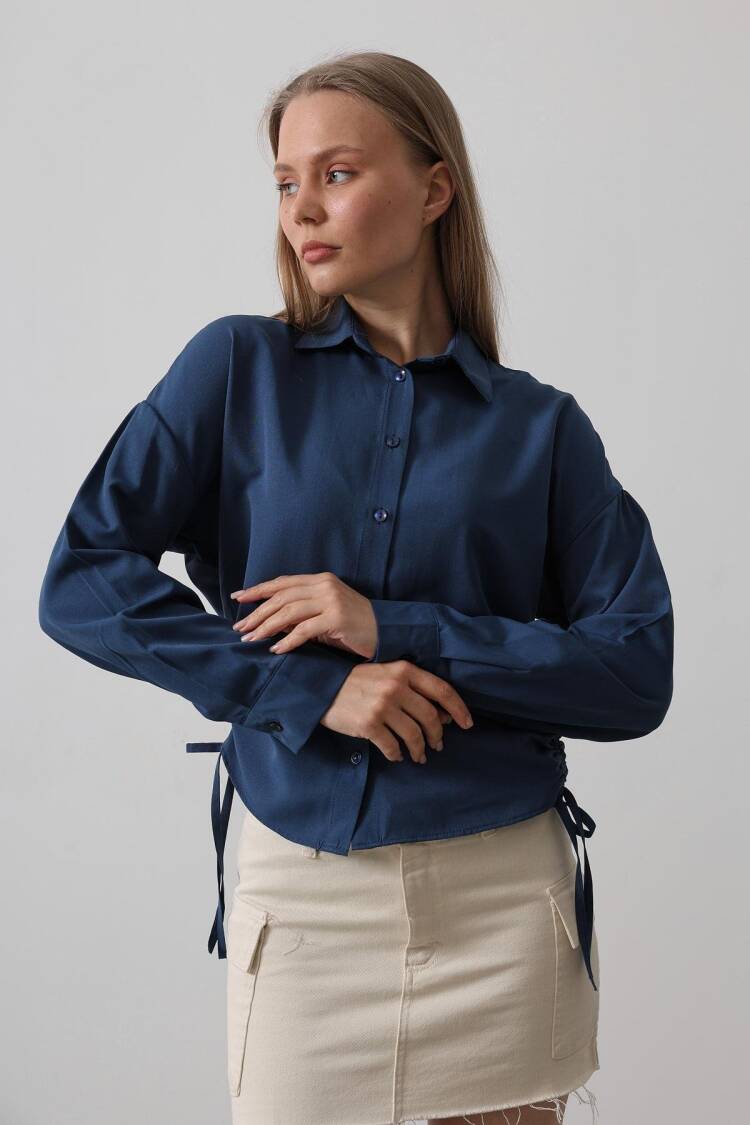 Basic Shirt With Side Tie