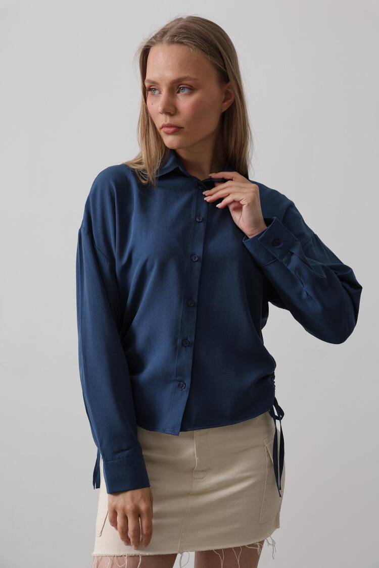 Basic Shirt With Side Tie