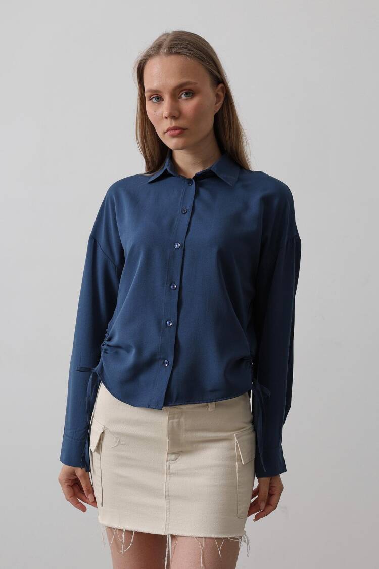 Basic Shirt With Side Tie