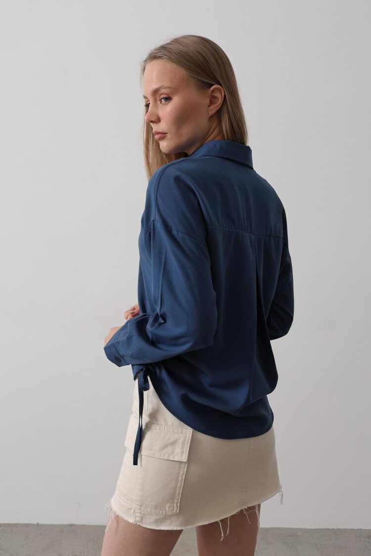 Basic Shirt With Side Tie