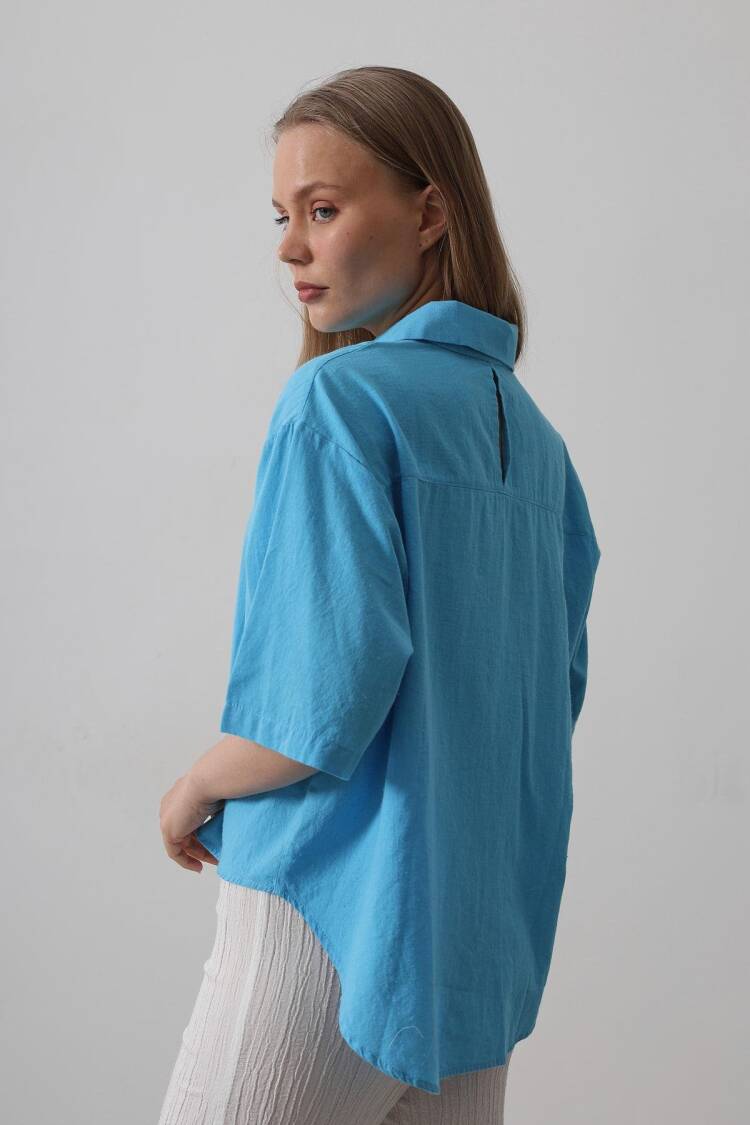 Half Sleeve Shirt - Turquoise