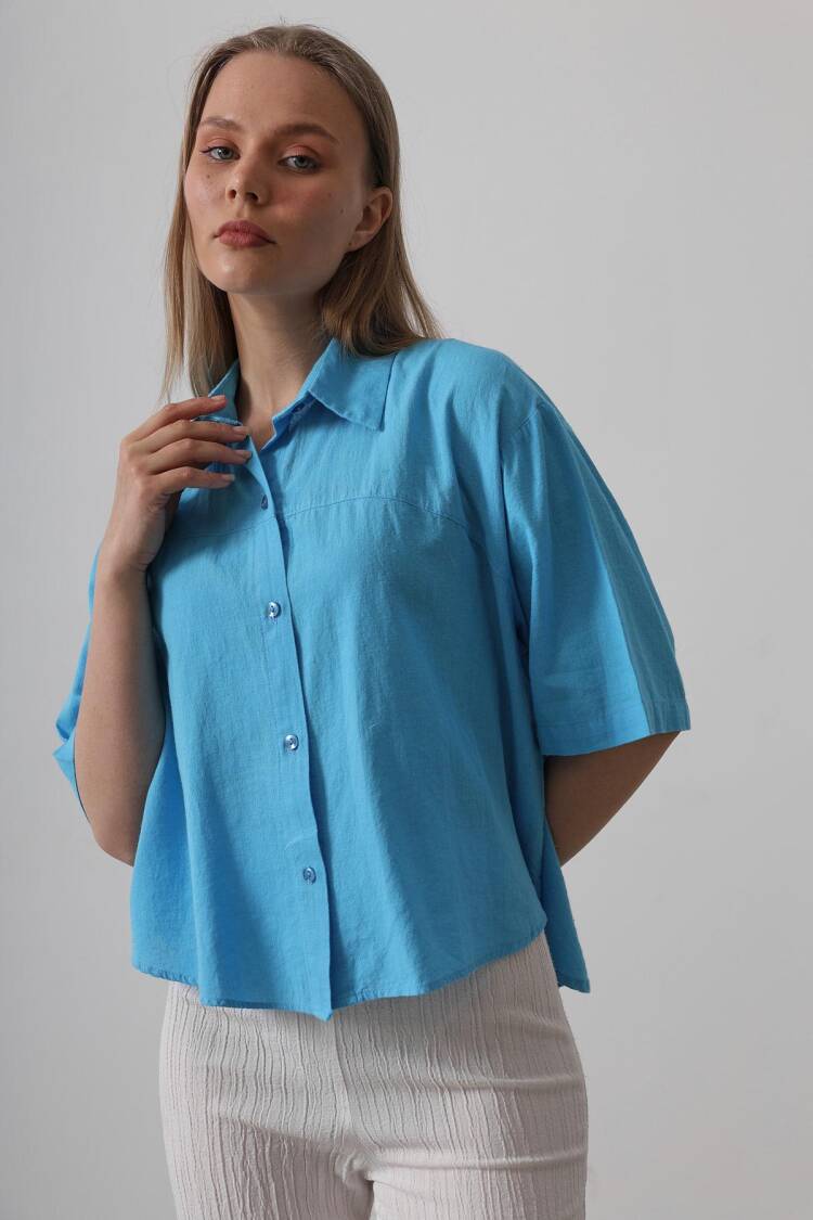 Half Sleeve Shirt - Turquoise
