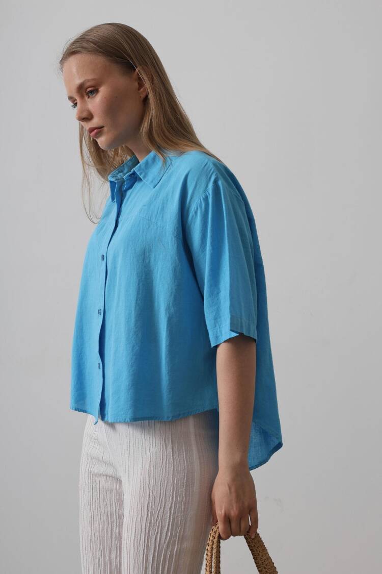 Half Sleeve Shirt - Turquoise