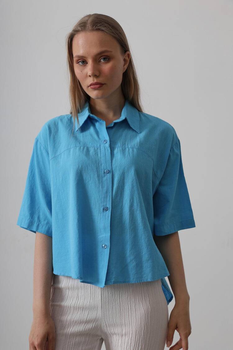 Half Sleeve Shirt - Turquoise
