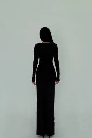 Ring Detail Long Dress - EYYO ATELIER - Globality Store - Women Clothes Wholesale Turkey