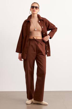 Elastic Waist Gabardine Pants - Levure - Globality Store - Women Clothes Wholesale Turkey
