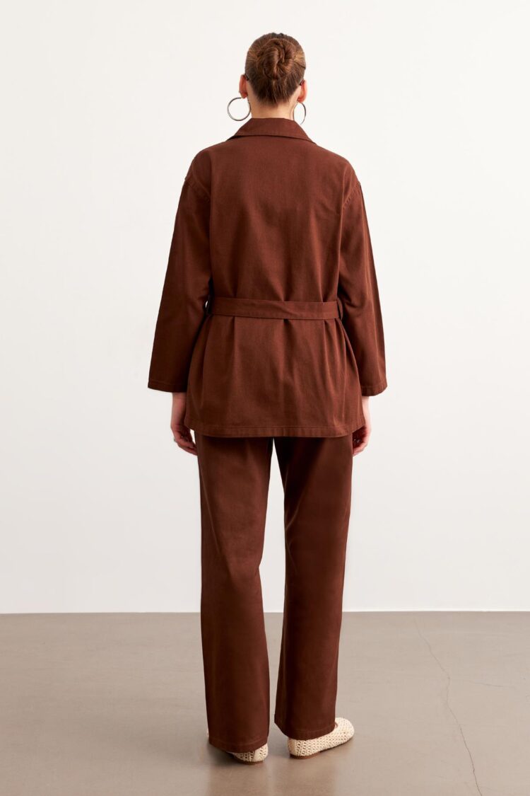 Elastic Waist Gabardine Pants
