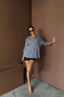 Striped Shirt Linen - Ello - Globality Store - Women Clothes Wholesale Turkey