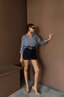 Striped Shirt Linen - Ello - Globality Store - Women Clothes Wholesale Turkey