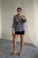 Striped Shirt Linen - Ello - Globality Store - Women Clothes Wholesale Turkey
