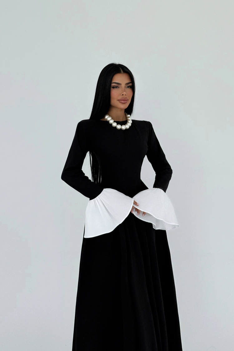 Long Dress - Black - EYYO ATELIER - Globality Store - Women Clothes Wholesale Turkey