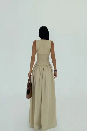 Button Detail Dress - EYYO ATELIER - Globality Store - Women Clothes Wholesale Turkey