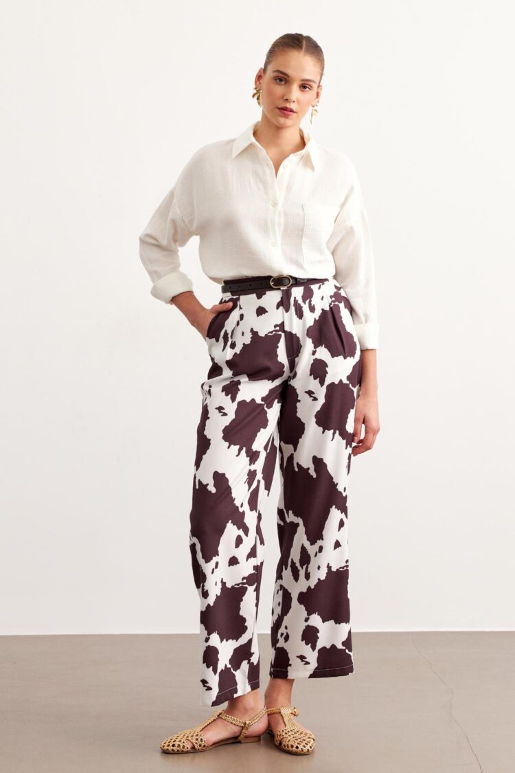 Polka Dot Print Pants - Multicolor - Levure - Globality Store - Women Clothes Wholesale Turkey