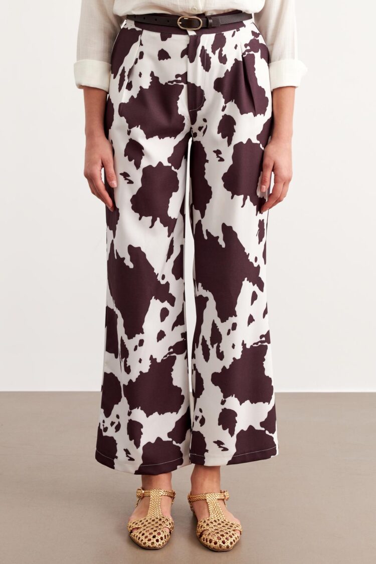 Polka Dot Print Pants - Multicolor