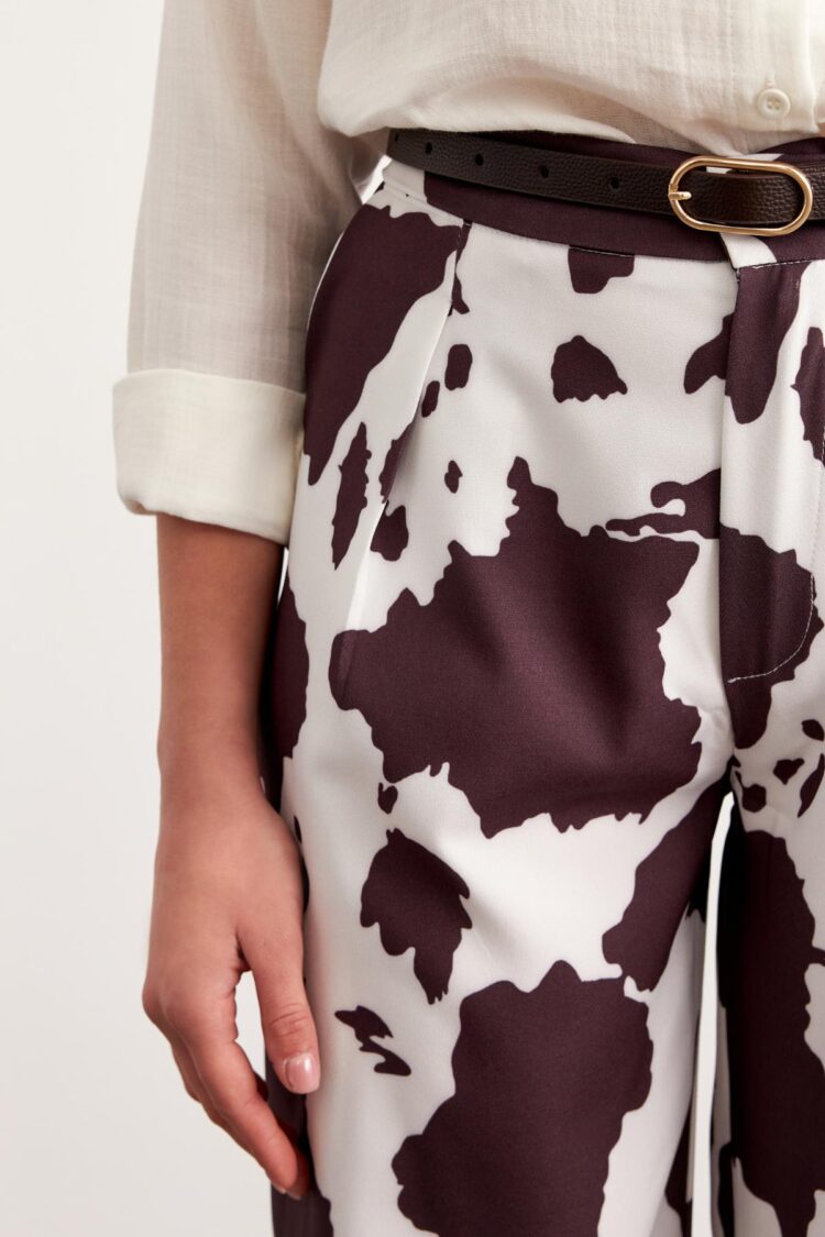 Polka Dot Print Pants - Multicolor