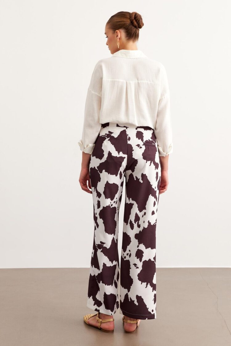 Polka Dot Print Pants - Multicolor