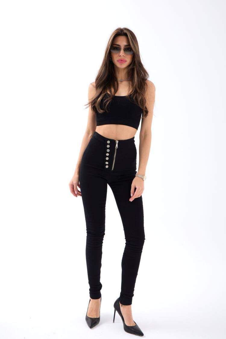 Trousers - Black - Fame - Globality Store - Women Clothes Wholesale Turkey