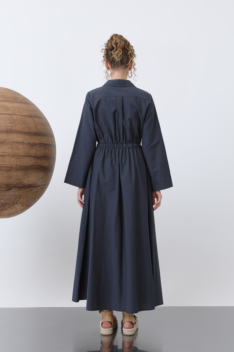 Women's Tie Waist Long Sleeve Dress