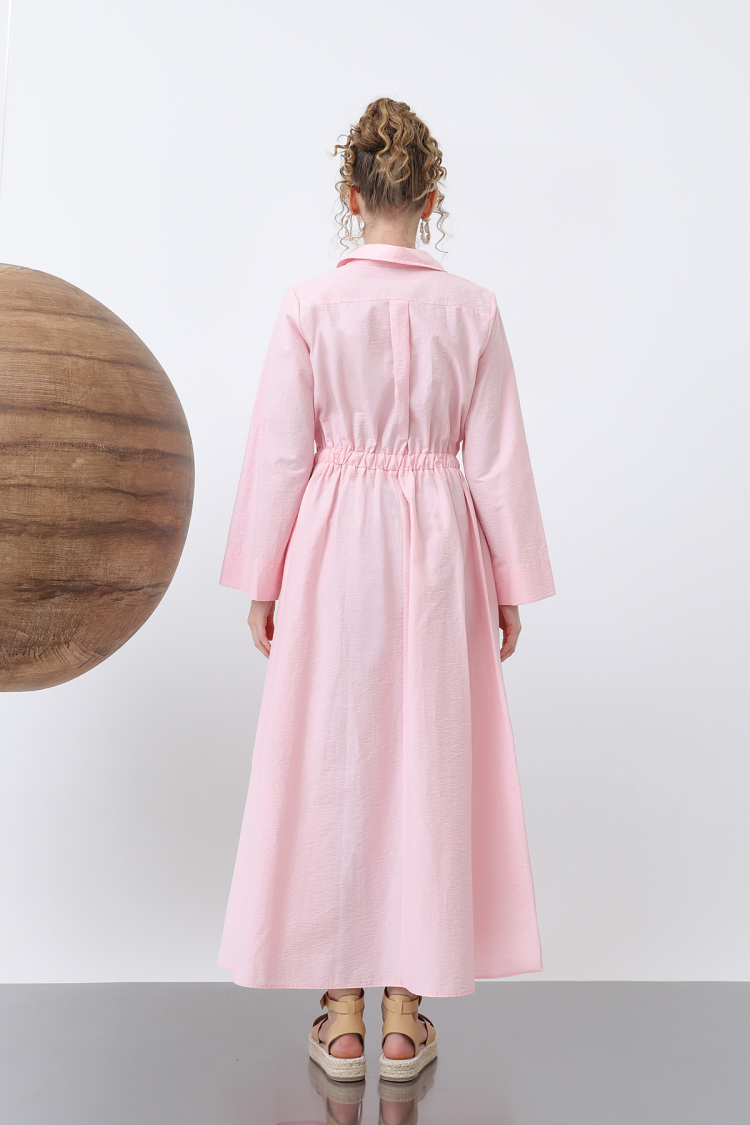 Women's Tie Waist Long Sleeve Dress