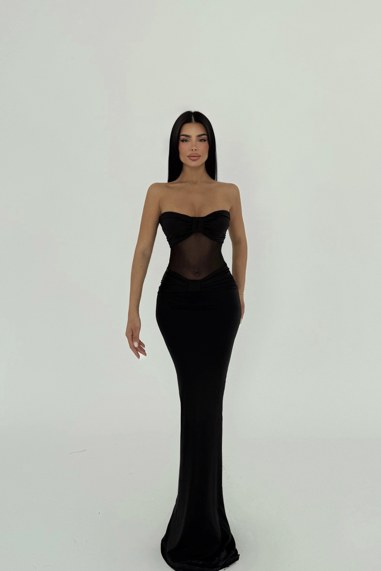 Transparent Long Dress - EYYO ATELIER - Globality Store - Women Clothes Wholesale Turkey