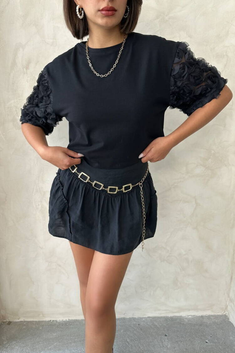 Sleeve Detailed T-Shirt