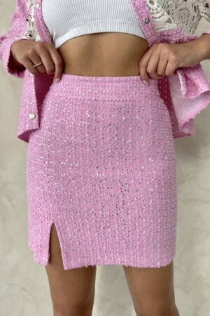 Sequin Denim Skirt - Topshow - Globality Store - Women Clothes Wholesale Turkey