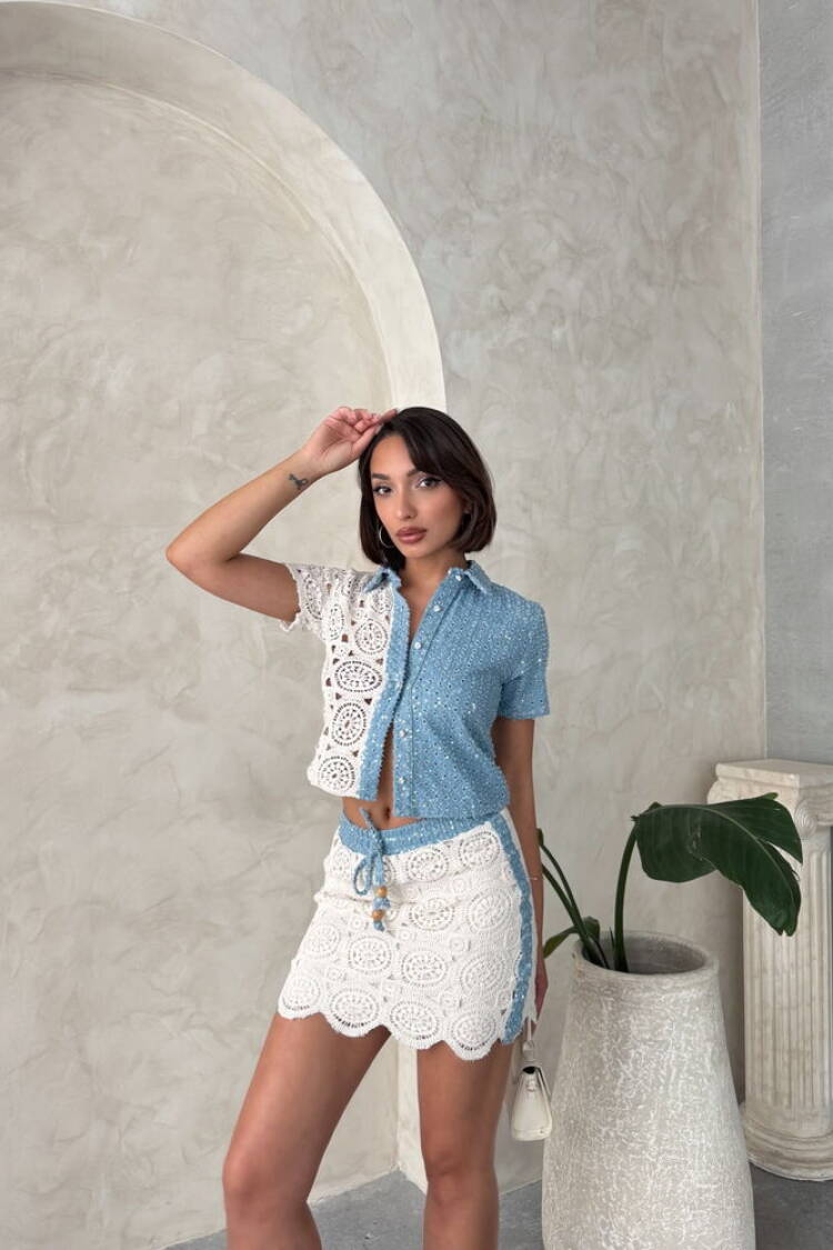 Denim Lace Shirt - RawD.1