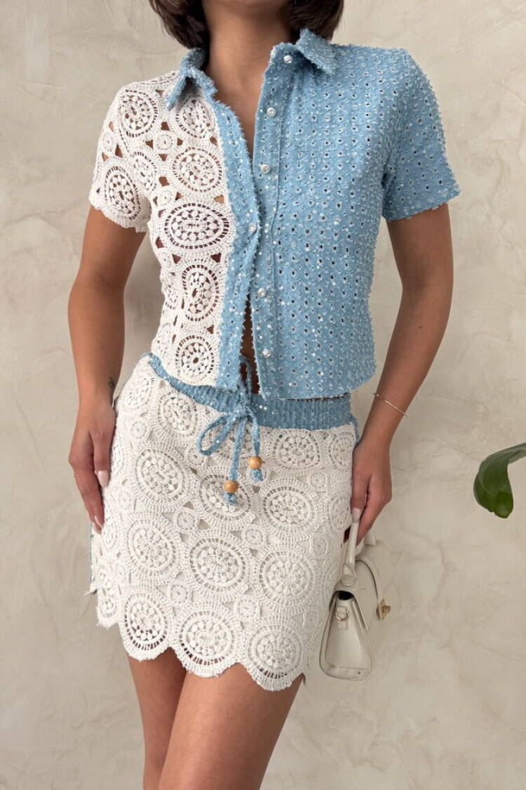 Denim Lace Shirt - RawD.1