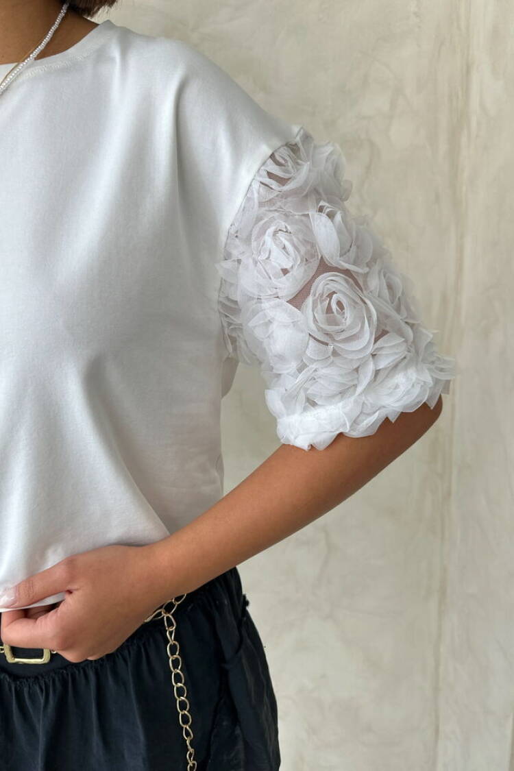 Sleeve Detailed T-Shirt