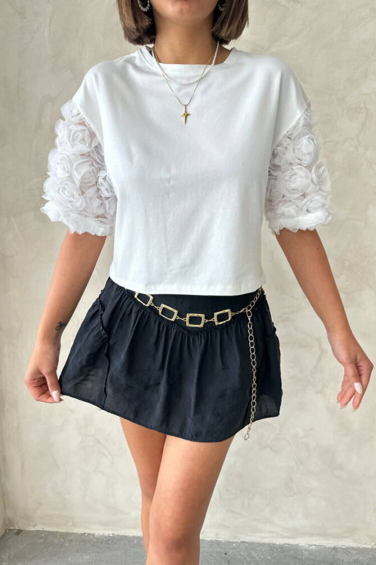 Sleeve Detailed T-Shirt