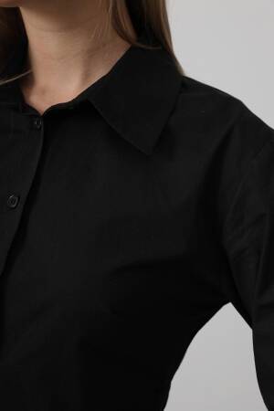 Striped Side Striped Shirt - Black - Reyon - Globality Store - Women Clothes Wholesale Turkey