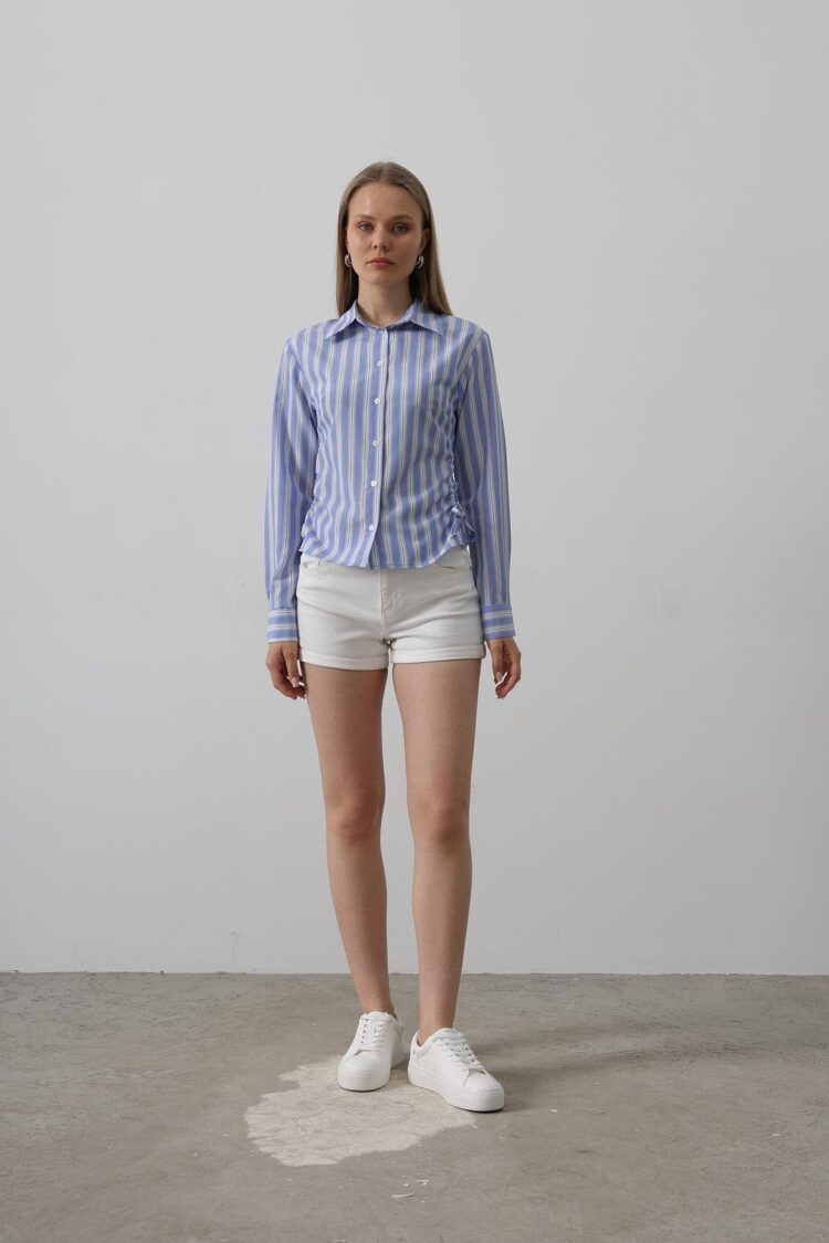 Striped Shirt With Side Stripes - -White