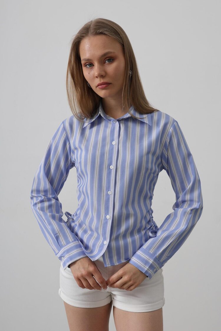 Striped Shirt With Side Stripes - -White