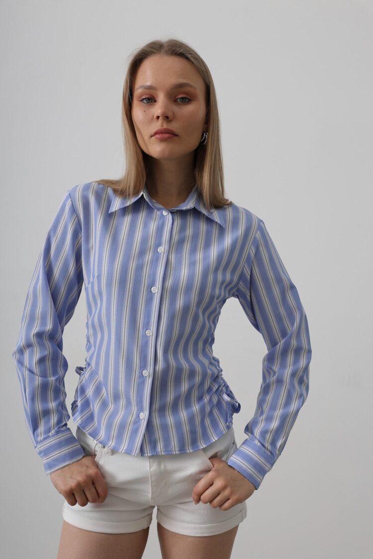 Striped Shirt With Side Stripes - -White