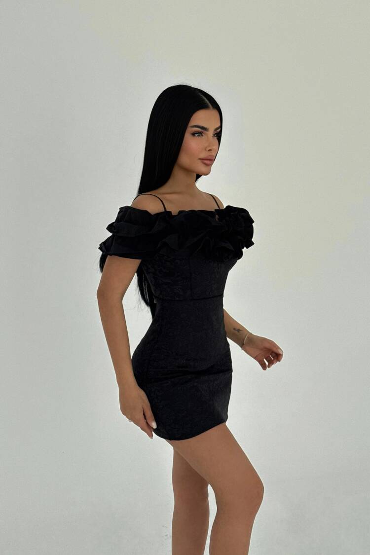 Black Strap Mini Dress