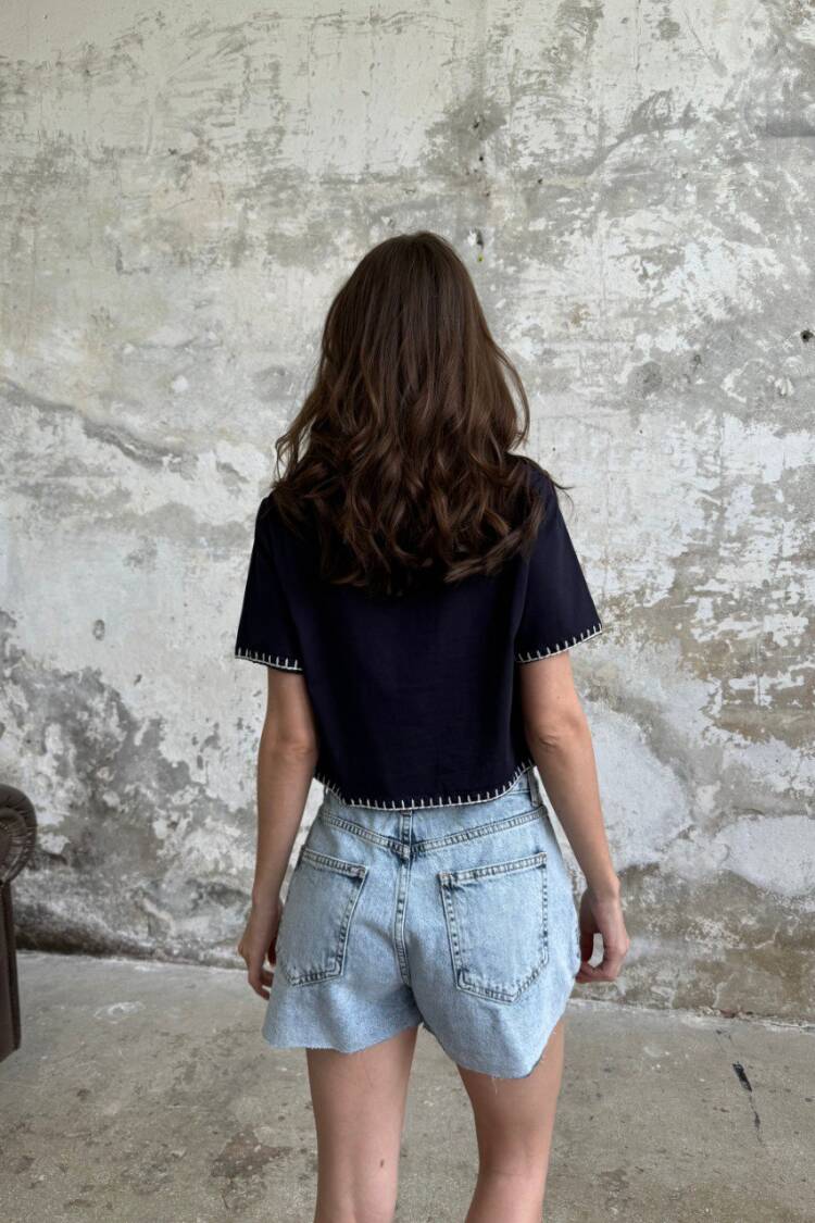 Crop Embroidered