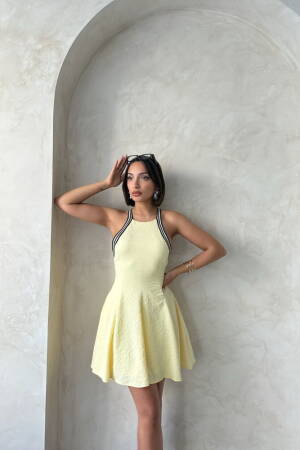 Striped Sleeveless Dress - Topshow - Globality Store - Women Clothes Wholesale Turkey